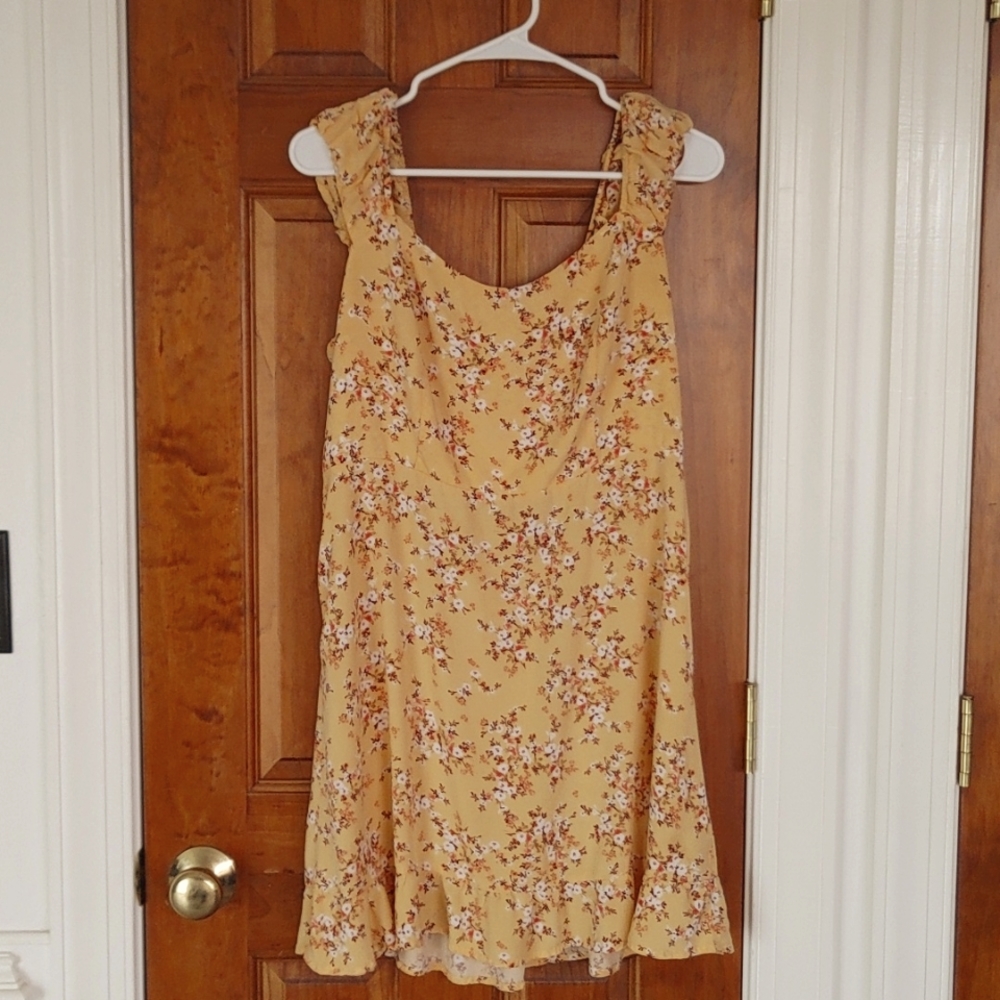 Old Navy Yellow Floral Mini Dress